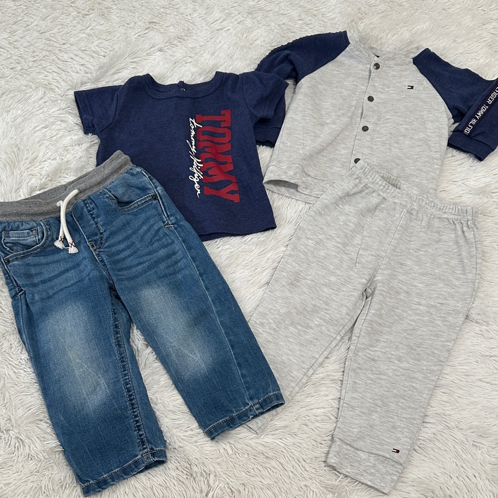 🐨 Bundle of 2 Tommy Hilfiger & Cat&Jack Outfits Size 18 months
